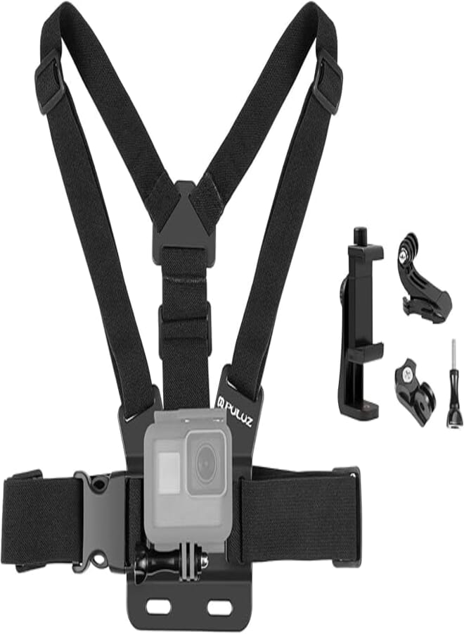 PULUZ Chest Strap Kit for Gopro Cell Phone Chest Mount Adjustable Body Mount Belt Chest Strap for POV/VLOG Camera Accessories